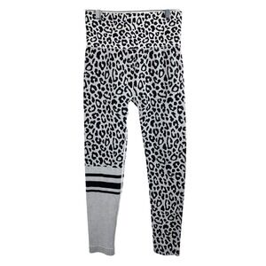 Lotus Leggings White Cheetah Move Seamless Leggings Womens Size M White Black